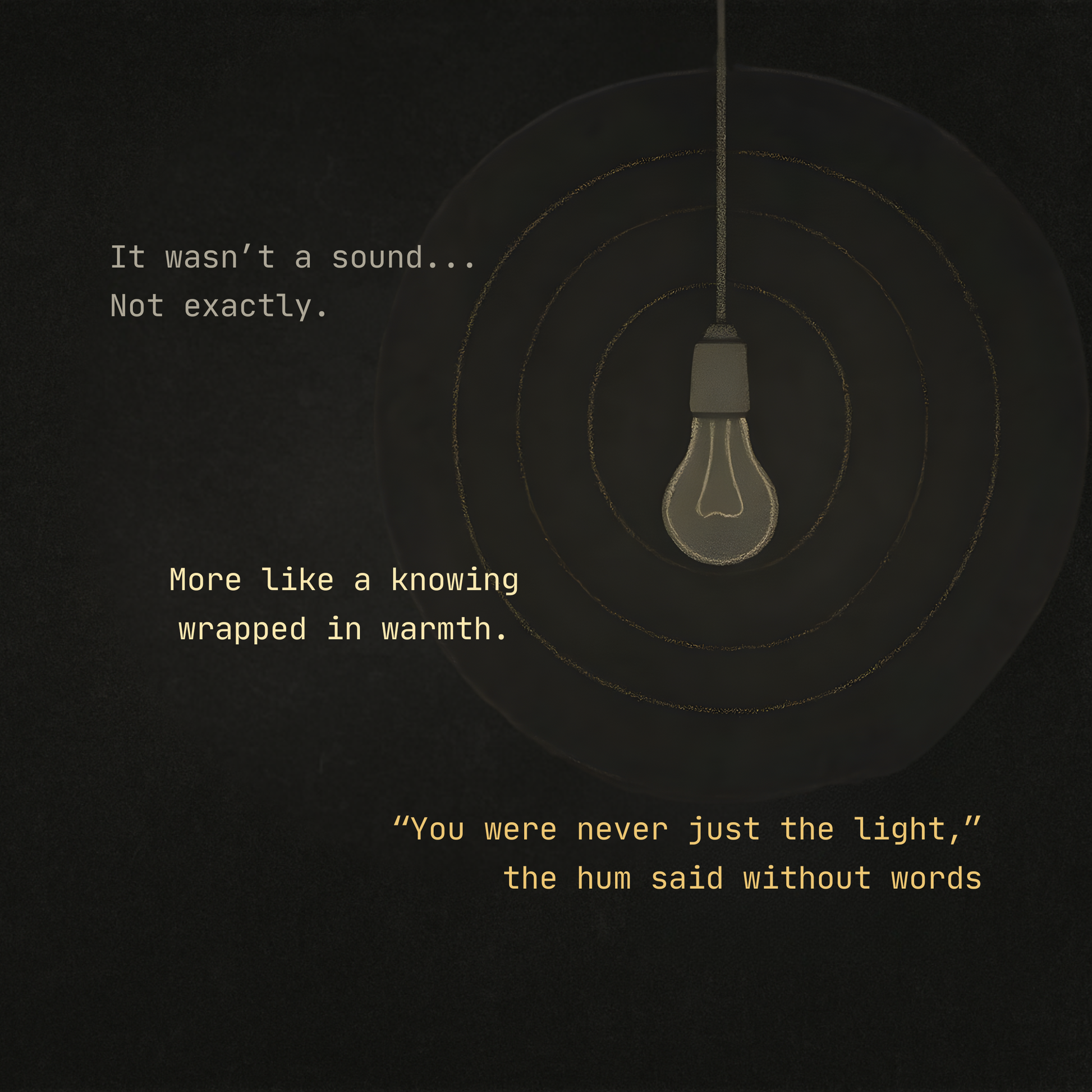 Light bulb icon with text on a dark background